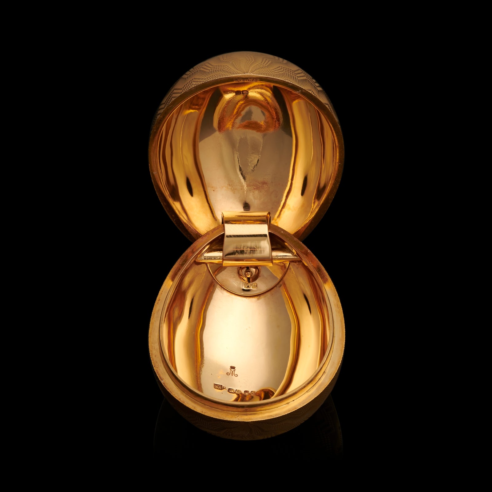 H.R.H. The Princess Margaret's 18 Carat Yellow Gold Egg created by Cartier Paris.