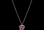 Cousins Pink Sapphire & Diamond Trefoil Cluster Pendant