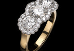 An all Diamond Triple Cluster Ring