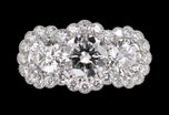 An all Diamond Triple Cluster Ring