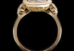 A Unique Sapphire & Diamond Cluster Ring
