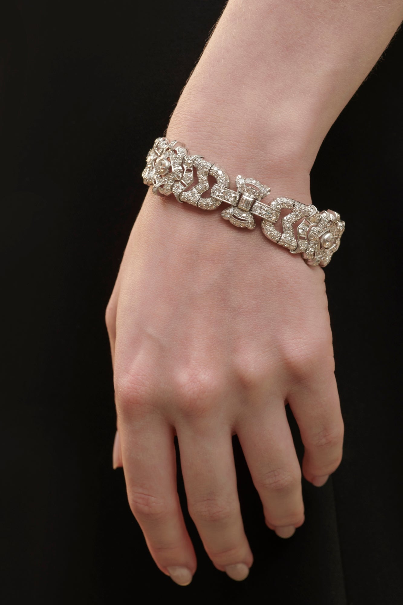 An Art Deco diamond bracelet, made in the 1930s.