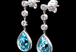 A pair of beautiful Zircon & Diamond Drop Earrings