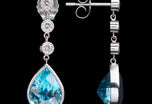 A pair of beautiful Zircon & Diamond Drop Earrings