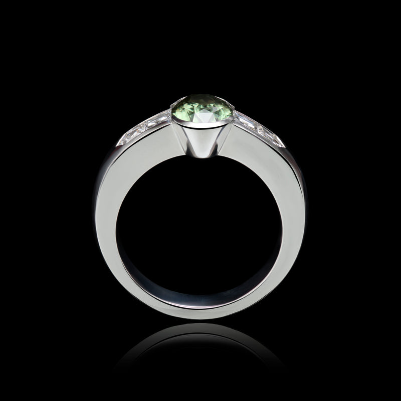 A Rarity. A Natural Alexandrite & Diamond Ring