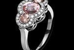 A Padparadscha Sapphire & Pink Diamond Ring