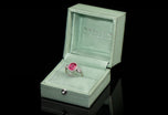 An exceptional pink spinel & diamond cluster ring