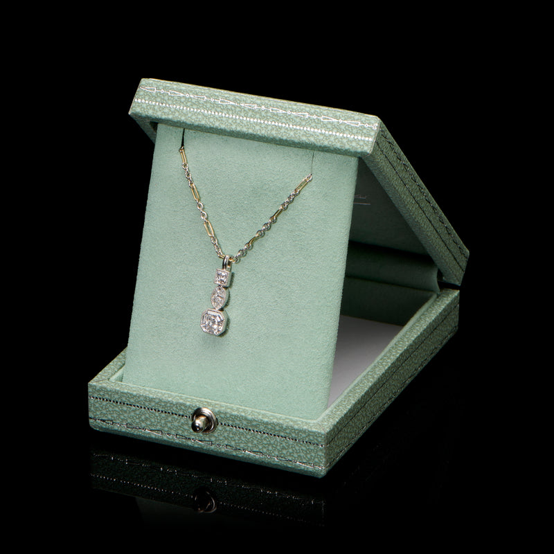A one-off 1920s inspired diamond negligee pendant