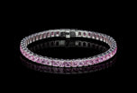 An Astonishing All Pink Sapphire Line Bracelet