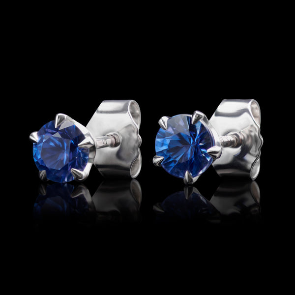 A Pair of very Beautiful Specimen Sapphire Stud Earrings
