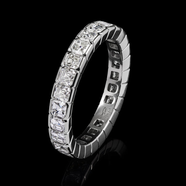 A Cousins Ascher Cut Diamond Full Eternity Ring