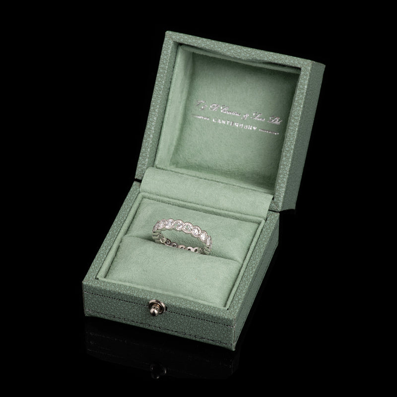 A Cousins Scalloped Edge Diamond Full Eternity Ring