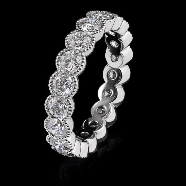 A Cousins Scalloped Edge Diamond Full Eternity Ring