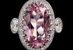 A Cousins Oval Morganite & Diamond Cluster Ring