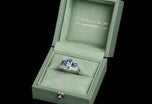 A Three Stone Aquamarine & Diamond Cluster Ring