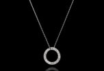 A diamond circlet pendant in Platinum