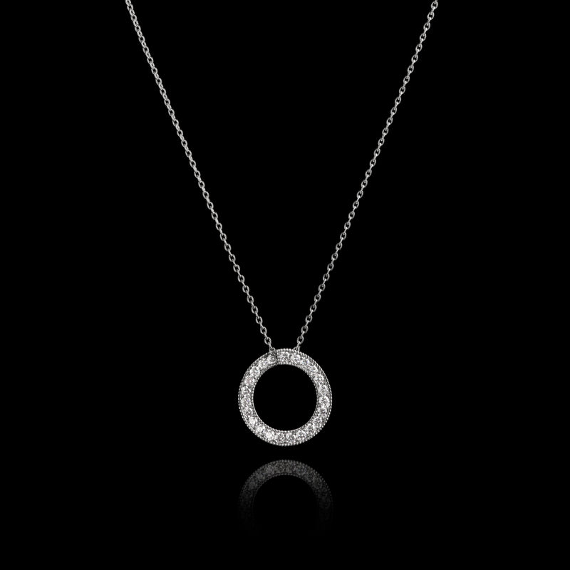 A diamond circlet pendant in Platinum