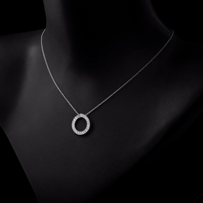 A diamond circlet pendant in Platinum