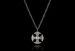 Cousins Diamond Set Canterbury Cross Pendant & Chain.