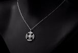 Cousins Diamond Set Canterbury Cross Pendant & Chain.
