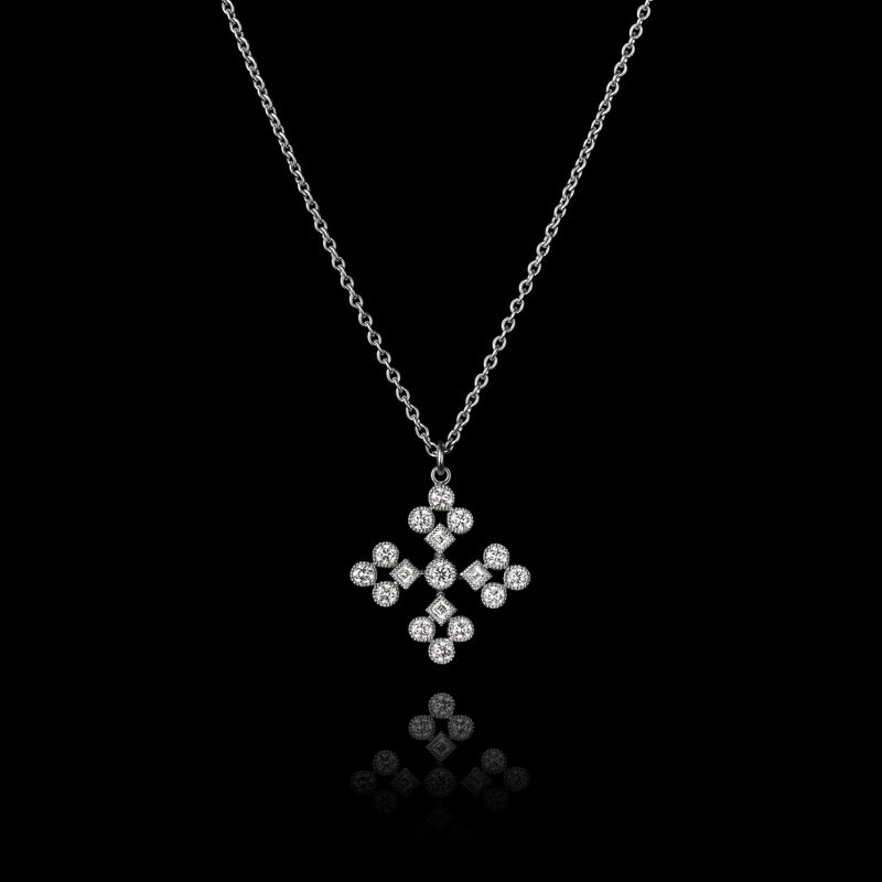 The impossible snowflake. A diamond pendant.