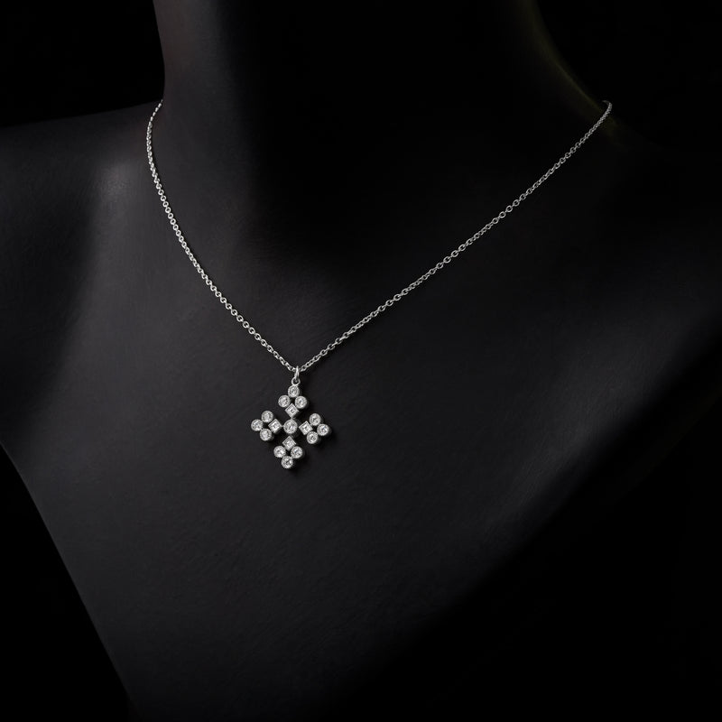 The impossible snowflake. A diamond pendant.