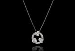 Diamond Triple Trefoil Circlet Pendant