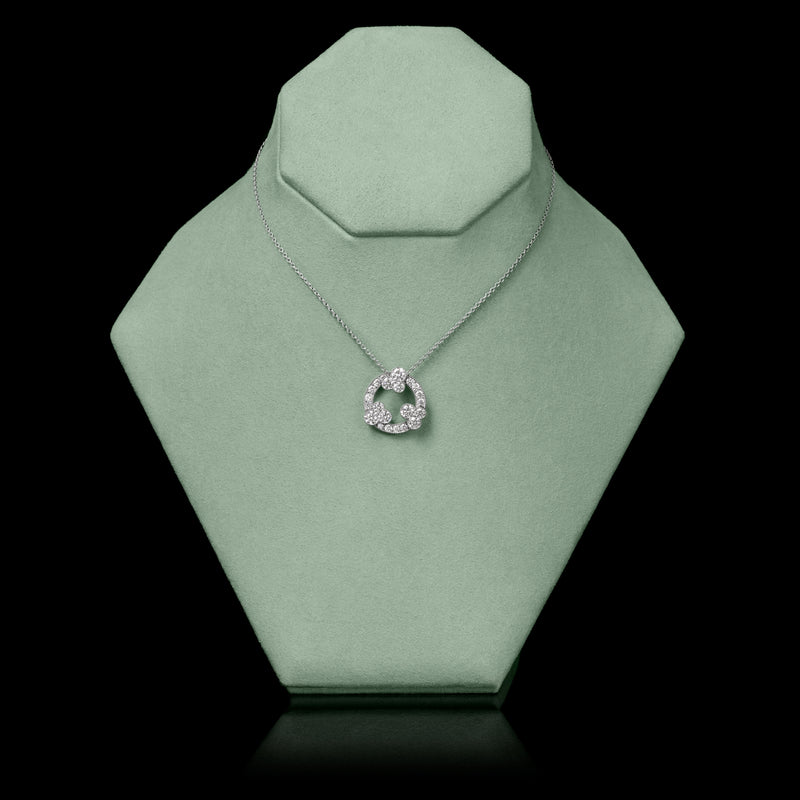 Diamond Triple Trefoil Circlet Pendant