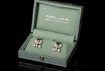 All Platinum Kiss Diamond Cluster Earrings