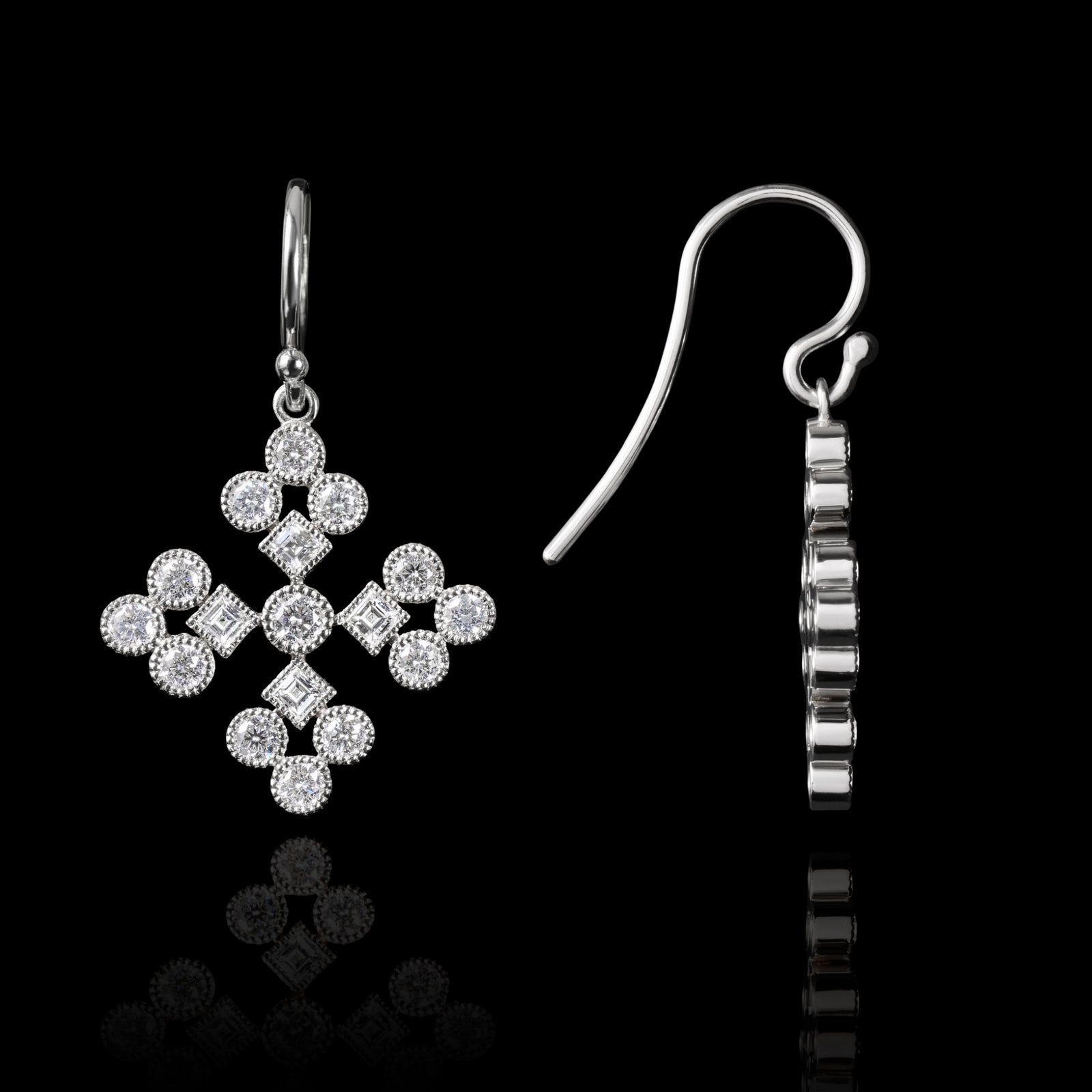 Cousins Snowflake Drop Earrings