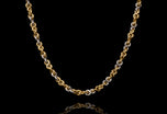A  Handmade 18 carat Yellow Gold & Platinum Chain