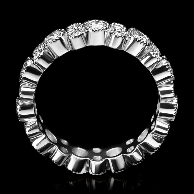 A sparkling 'String of Bubbles' diamond full eternity ring.