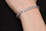 An Art Deco Inspired Sapphire & Diamond Line Bracelet