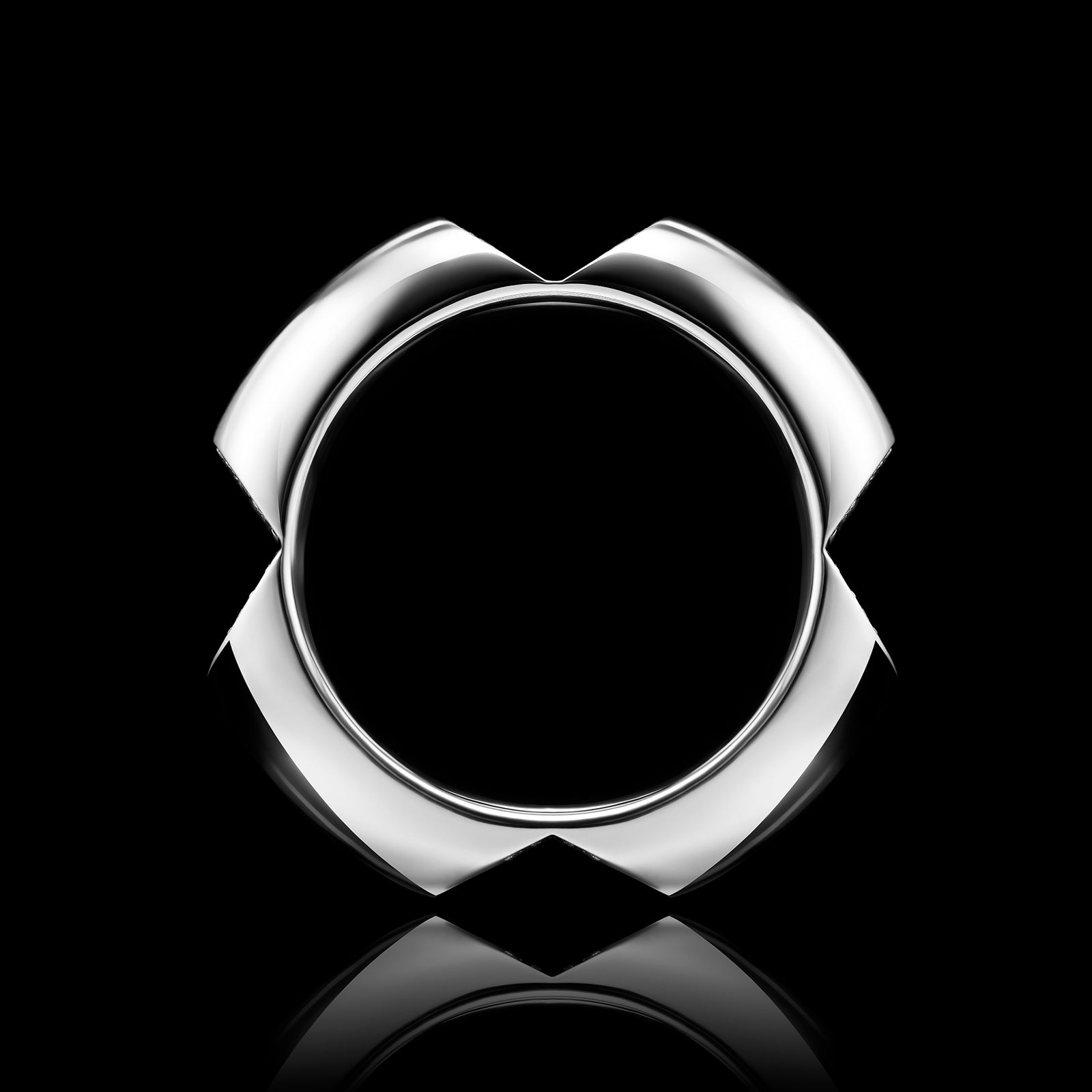 An All 18 Carat White Gold Diamond Segmented Ring with 112 Diamonds