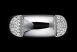 An All 18 Carat White Gold Diamond Segmented Ring with 112 Diamonds