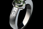 A Rarity. A Natural Alexandrite & Diamond Ring