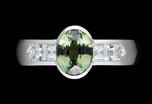A Rarity. A Natural Alexandrite & Diamond Ring