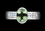 A Rarity. A Natural Alexandrite & Diamond Ring