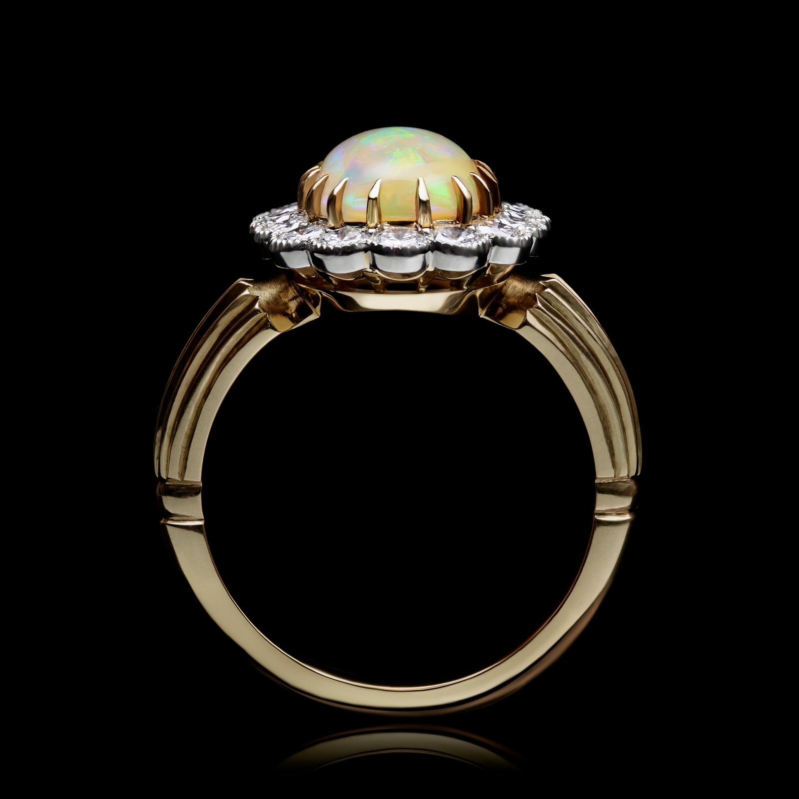 A Very Special Opal & Diamond Cluster Ring