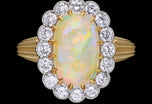 A Very Special Opal & Diamond Cluster Ring