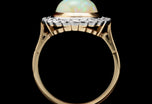 Opal & Diamond Cluster Ring