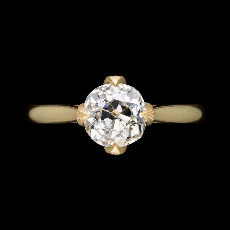 An Old Style Brilliant Cut Diamond Ring