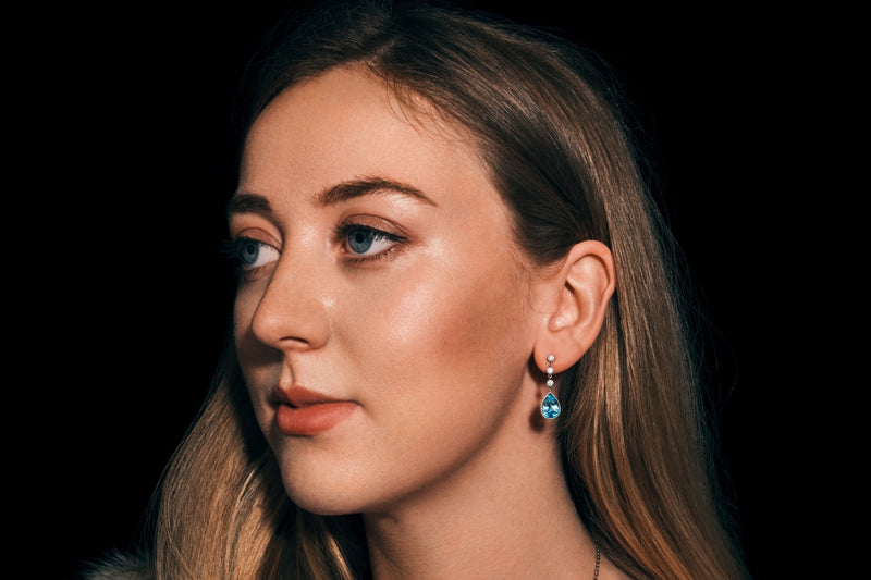 A pair of beautiful Zircon & Diamond Drop Earrings