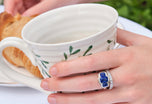 A Three Sapphire Cluster Ring