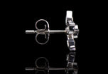 Cinquefoil floral diamond cluster earrings