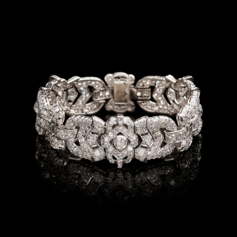 An Art Deco diamond bracelet, made in the 1930s.