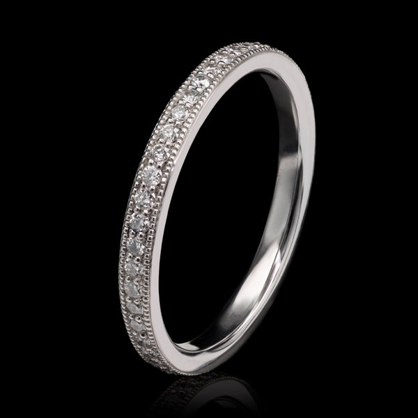 A Diamond Full Eternity Ring in all Platinum