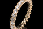 A Diamond Full Eternity Ring with Scalloped Edges, All 18 Carat Yellow Gold