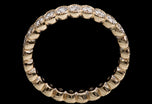 A Diamond Full Eternity Ring with Scalloped Edges, All 18 Carat Yellow Gold