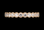 A Diamond Full Eternity Ring with Scalloped Edges, All 18 Carat Yellow Gold